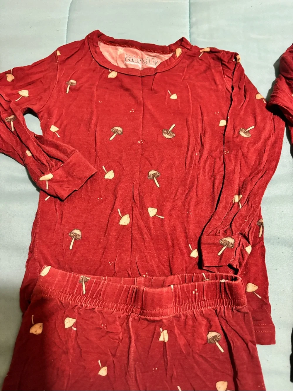 Raising Tito organic bamboo/cottonpajama set 2T 2 piece set woodland